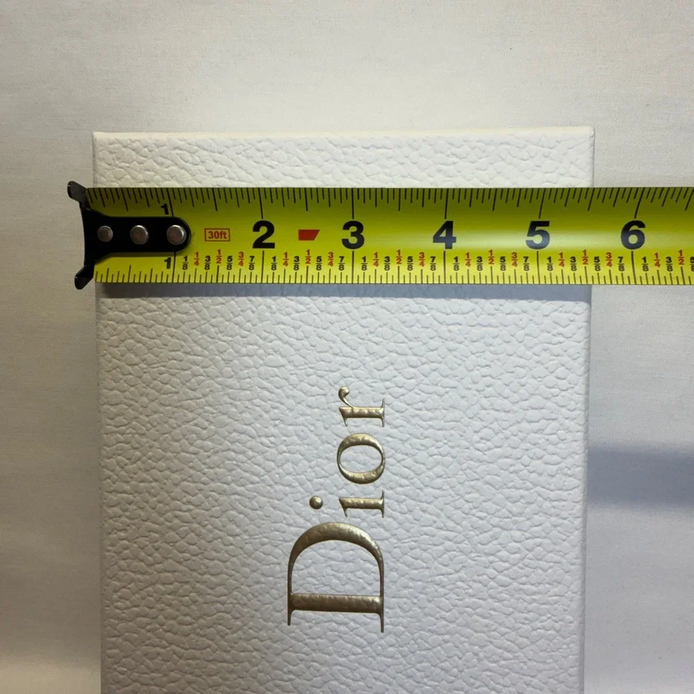 Dior Empty Gift Box Lot of 4 White Gold Black Logo Tissue Paper Luxury Packaging